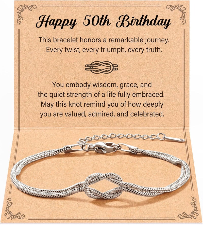 Tarsus Love Knot Bracelet Birthday Jewelry, 16th/18th/21st/30th/40th/50th Birthday Gifts for Women Her Girls Female - Image 1